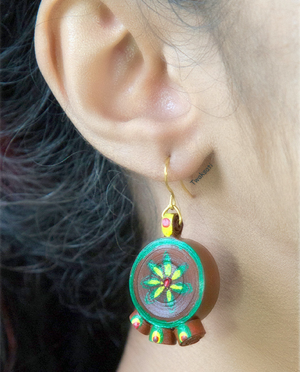 Earthy Flower Drop Earring